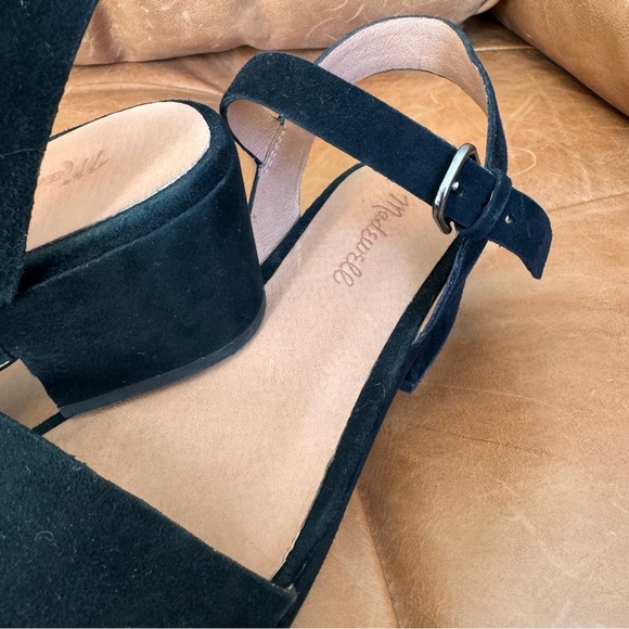 Madewell Lina Black Suede Platform Sandal - Picture 4 of 6